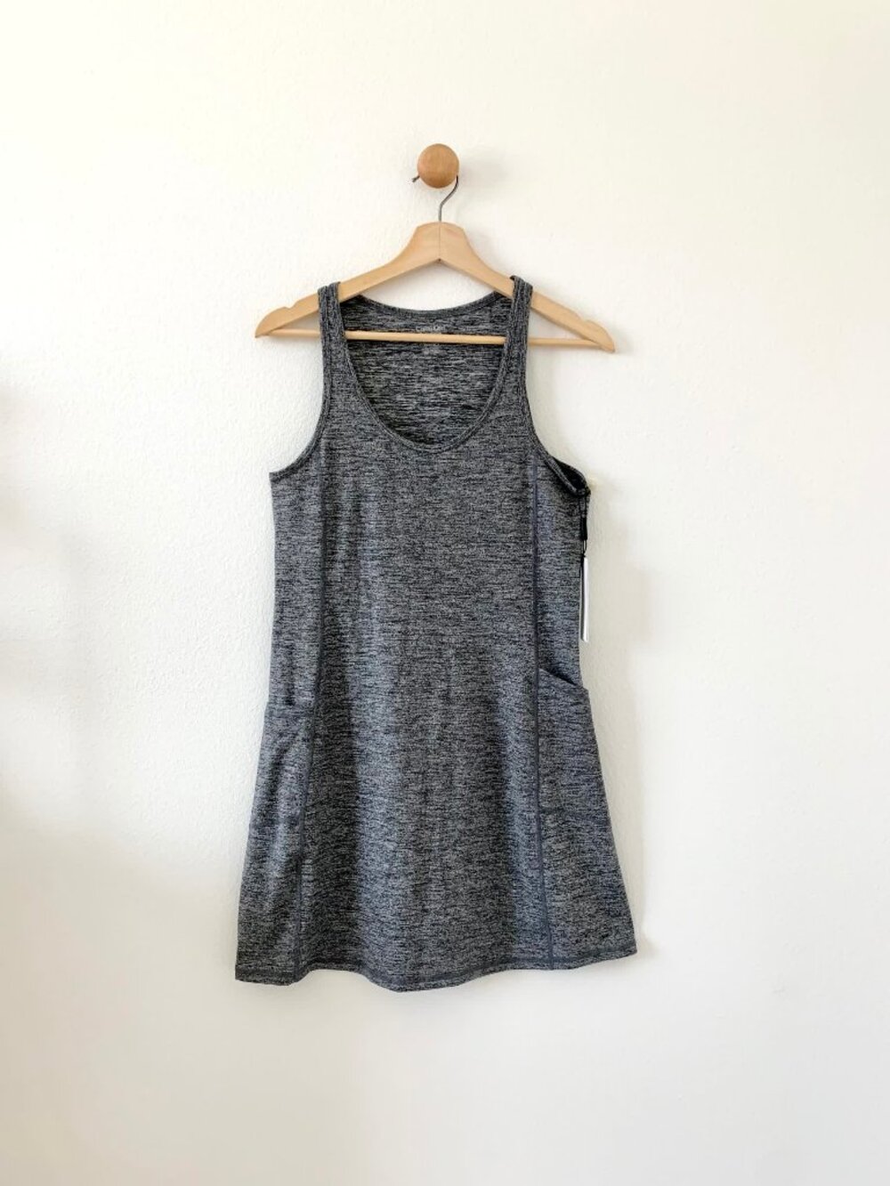 Calvin Klein Black Gray Heather Sleeveless Athletic Dress XSmall